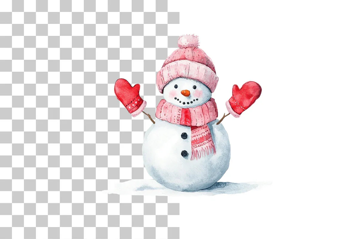 Adorable Christmas Snowman Clipart Bundle - CraftNest - Digital Crafting and Art