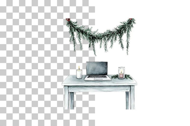 Cozy Christmas Winter Home Decor Clipart Bundle - CraftNest - Digital Crafting and Art