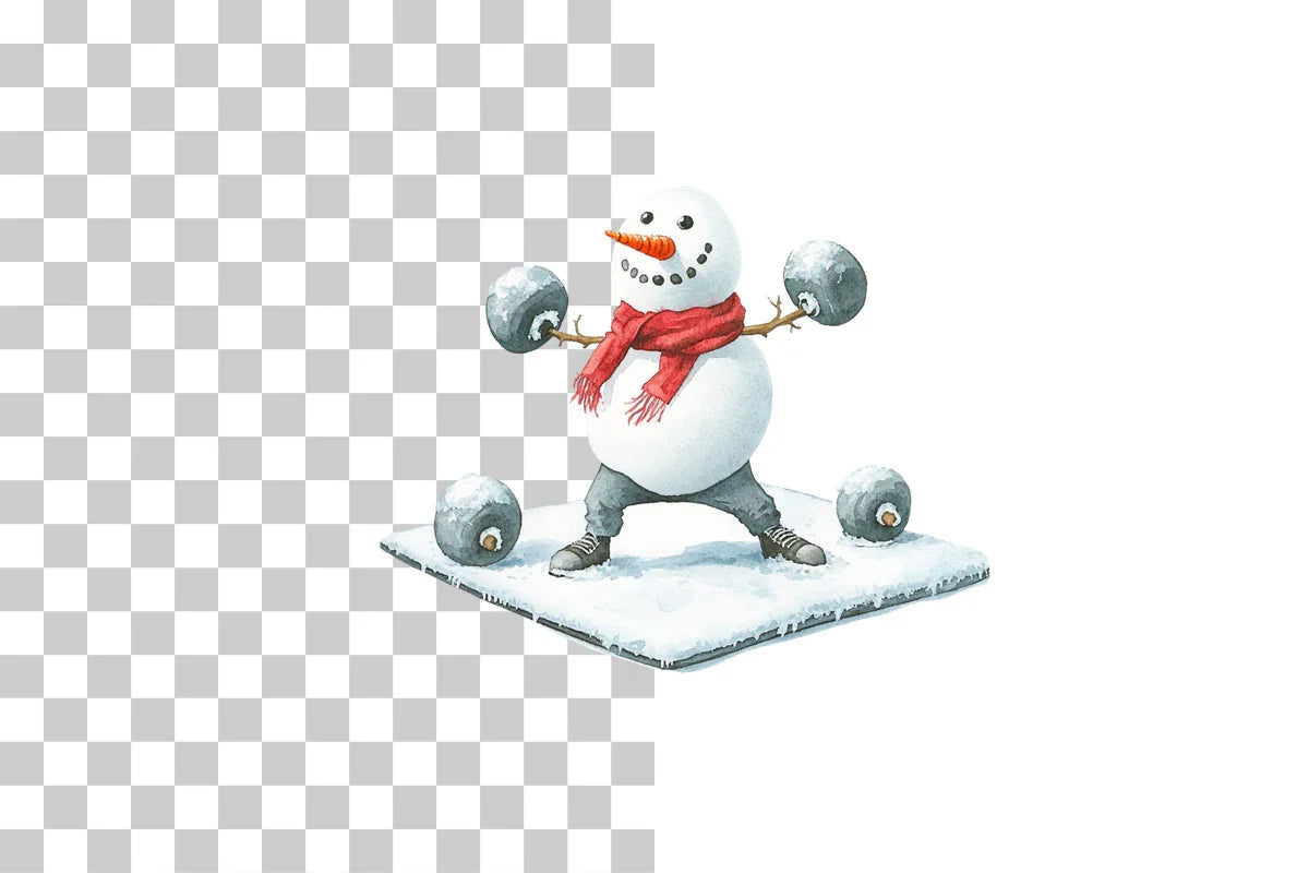 Snowman Workout Clipart Bundle - CraftNest - Digital Crafting and Art