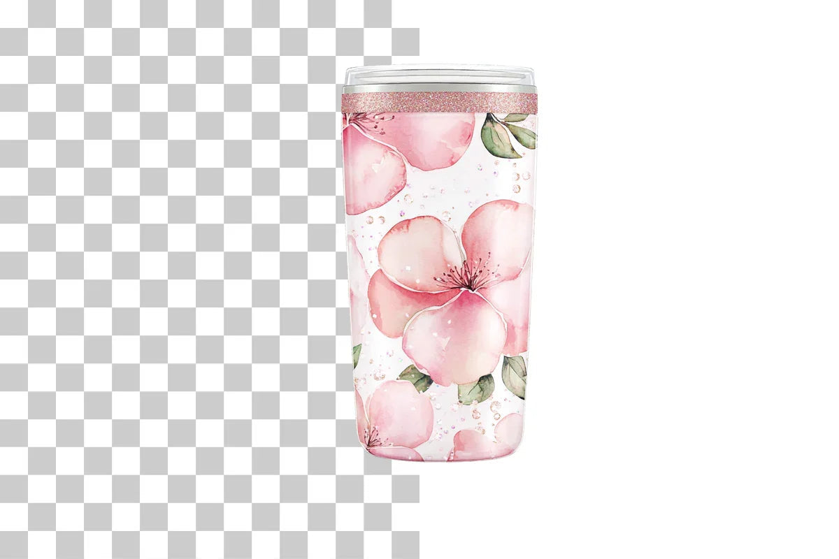 Floral Glitter Tumbler Wrap Designs Bundle - CraftNest - Digital Crafting and Art