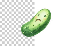 Grumpy Cucumber Cartoon Clipart Bundle - CraftNest - Digital Crafting and Art