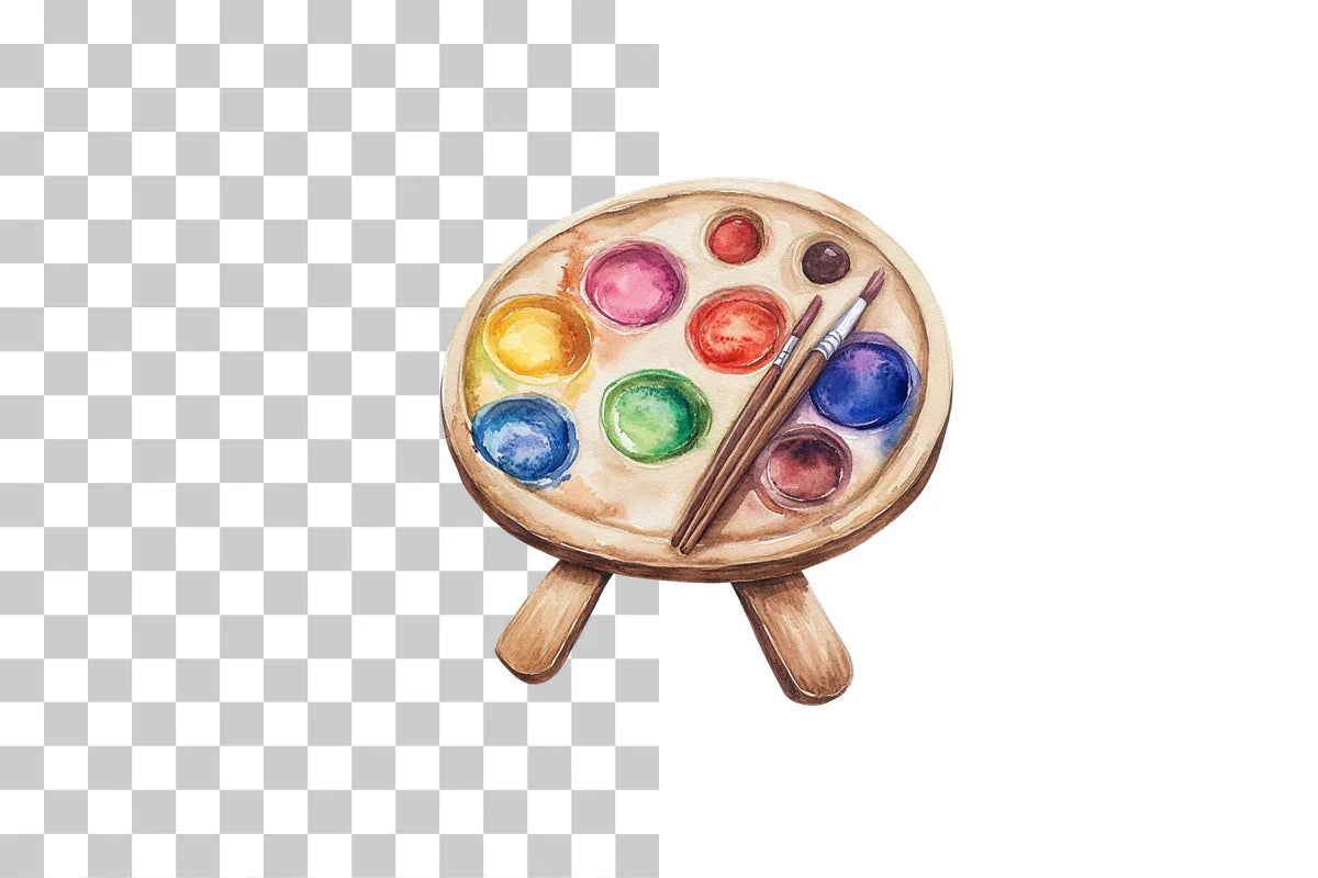 Artist Painter Palette Clipart Bundle - CraftNest - Digital Crafting and Art