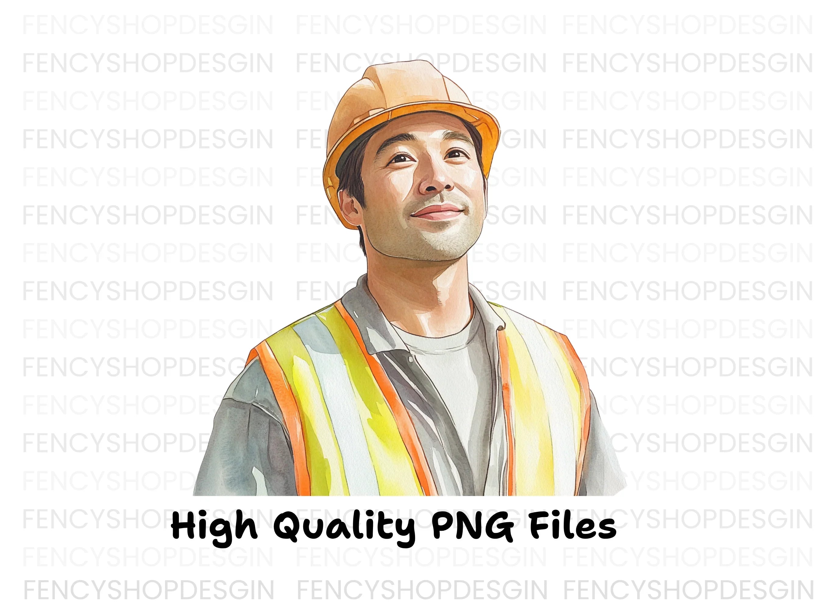 Confident Male Construction Worker Clipart Bundle