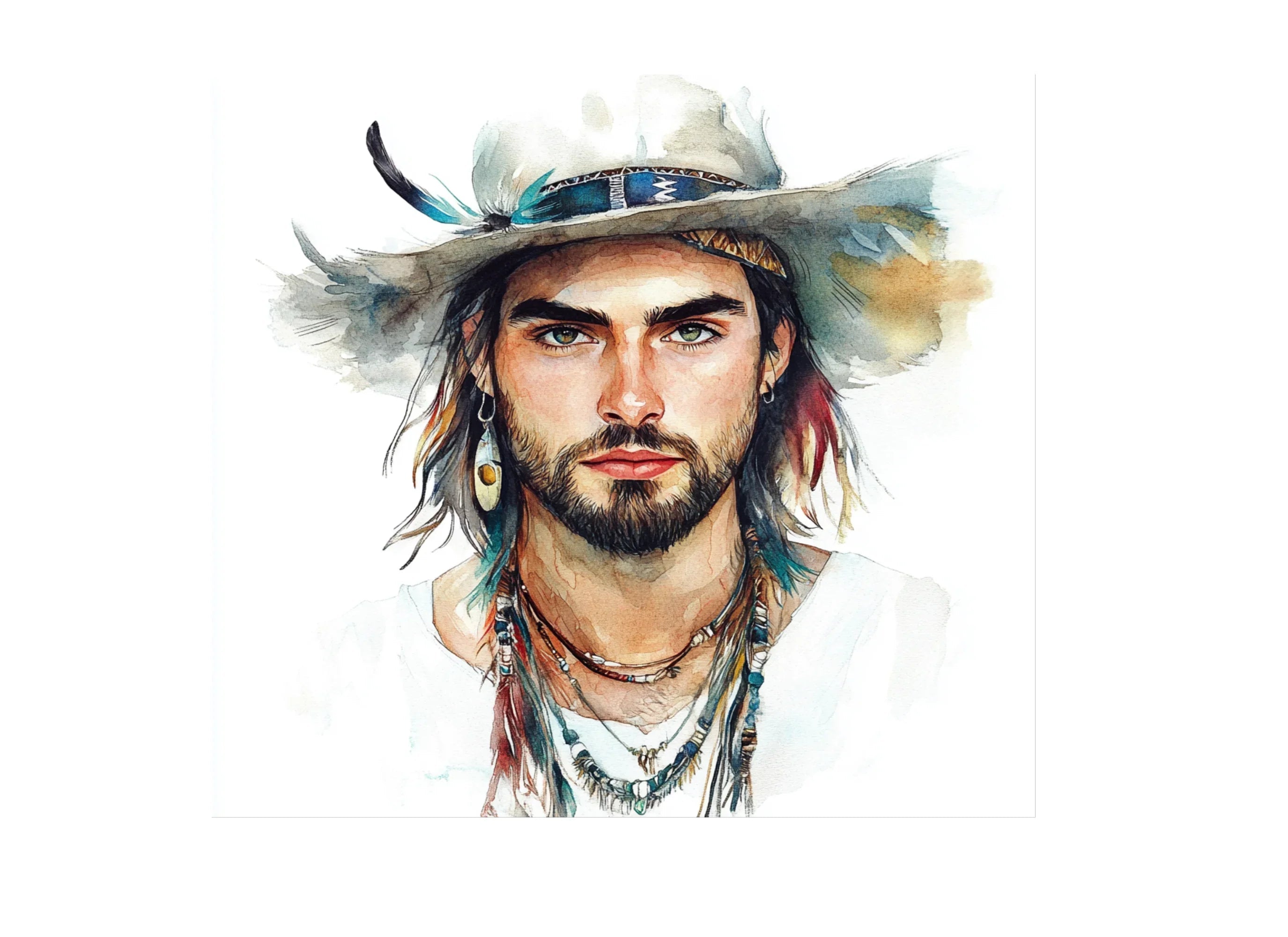 Bohemian Man Clipart Bundle