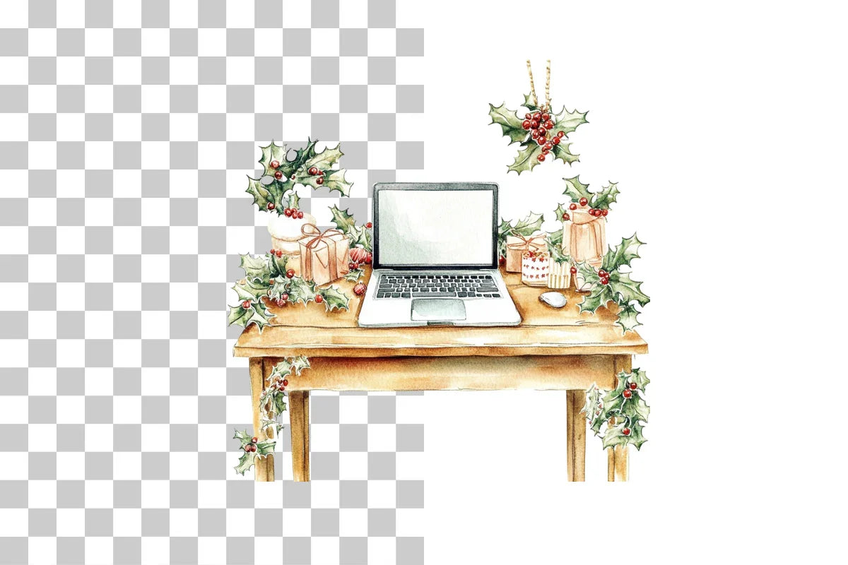 Holiday Laptop Clipart Bundle - CraftNest - Digital Crafting and Art