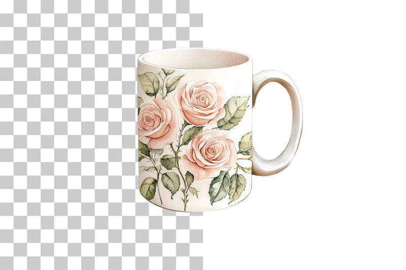 Floral Wrap Design Mug Bundle - CraftNest - Digital Crafting and Art