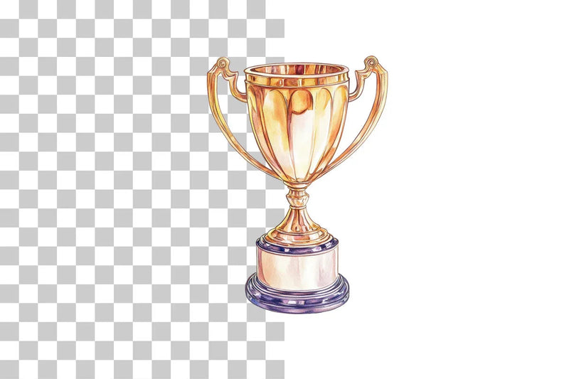 Gold Trophy Award Cup Clipart Bundle - CraftNest - Digital Crafting and Art