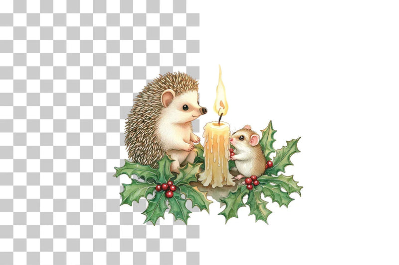 Mice and Hedgehog Clipart Bundle - CraftNest - Digital Crafting and Art
