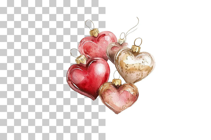 Heart Christmas Ornaments Clipart Bundle - CraftNest - Digital Crafting and Art