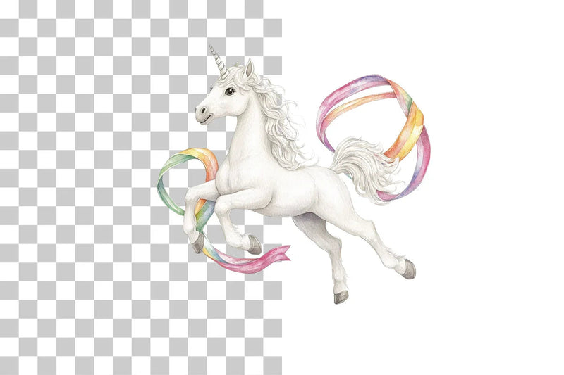 Dancing Unicorn with Rainbow Elements Clipart Bundle - CraftNest - Digital Crafting and Art