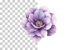 Purple Abstract Flower Clipart Bundle - CraftNest - Digital Crafting and Art
