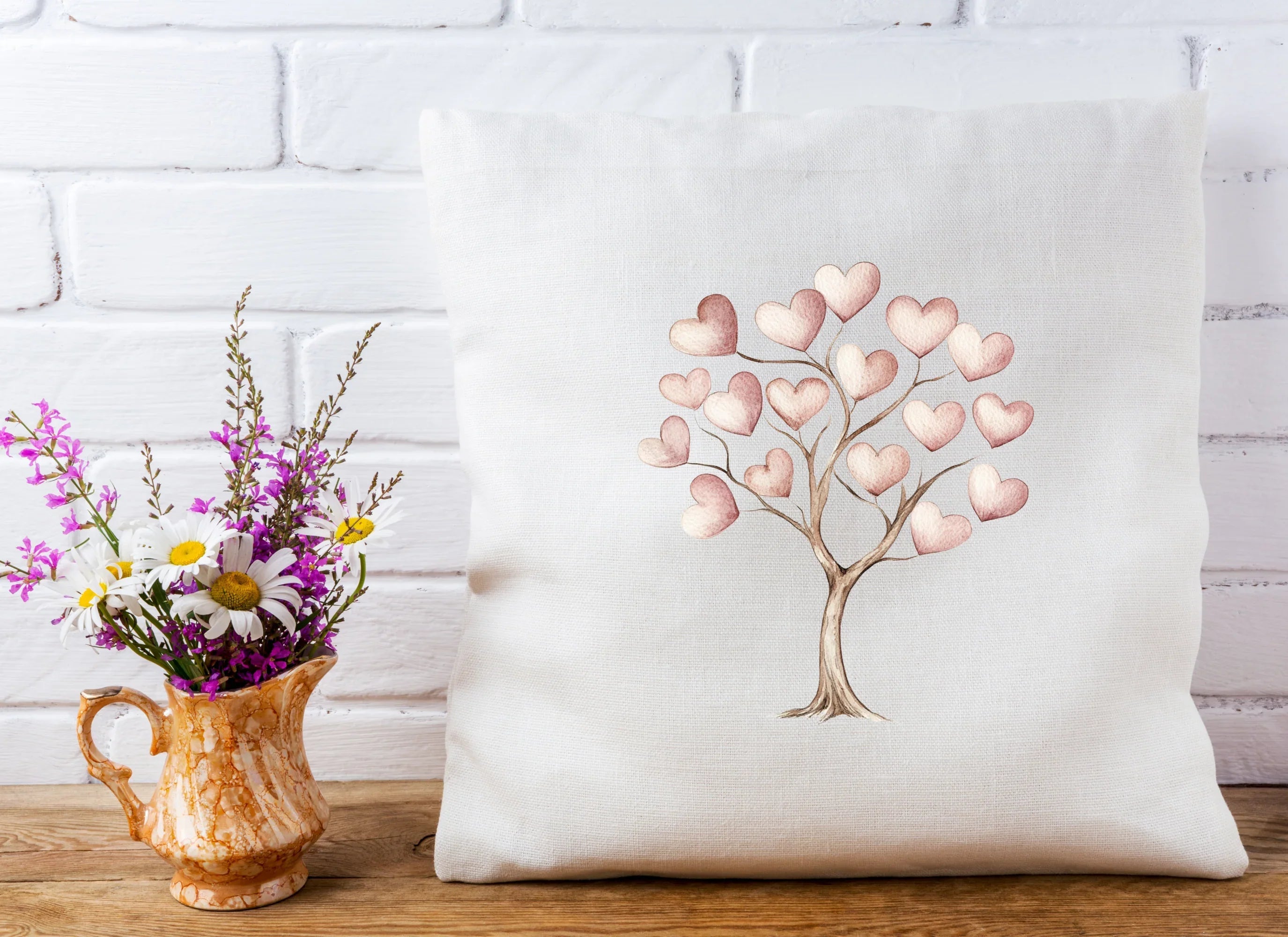 Heart Tree Clipart Bundle with Falling Leaves - CraftNest - Digital Crafting and Art