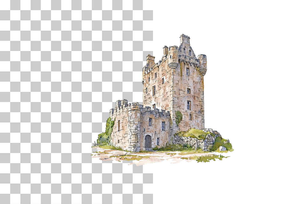 Scottish Highland Castle Clipart Bundle