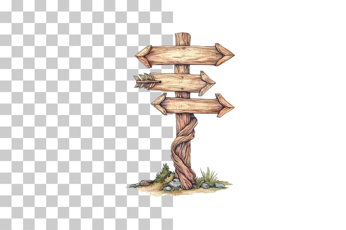 Imaginary Direction Signpost Clipart Bundle - CraftNest - Digital Crafting and Art