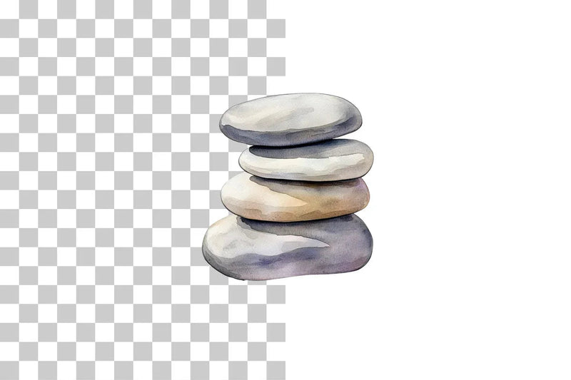 Zen Stones Balance Art Clipart Bundle - CraftNest - Digital Crafting and Art
