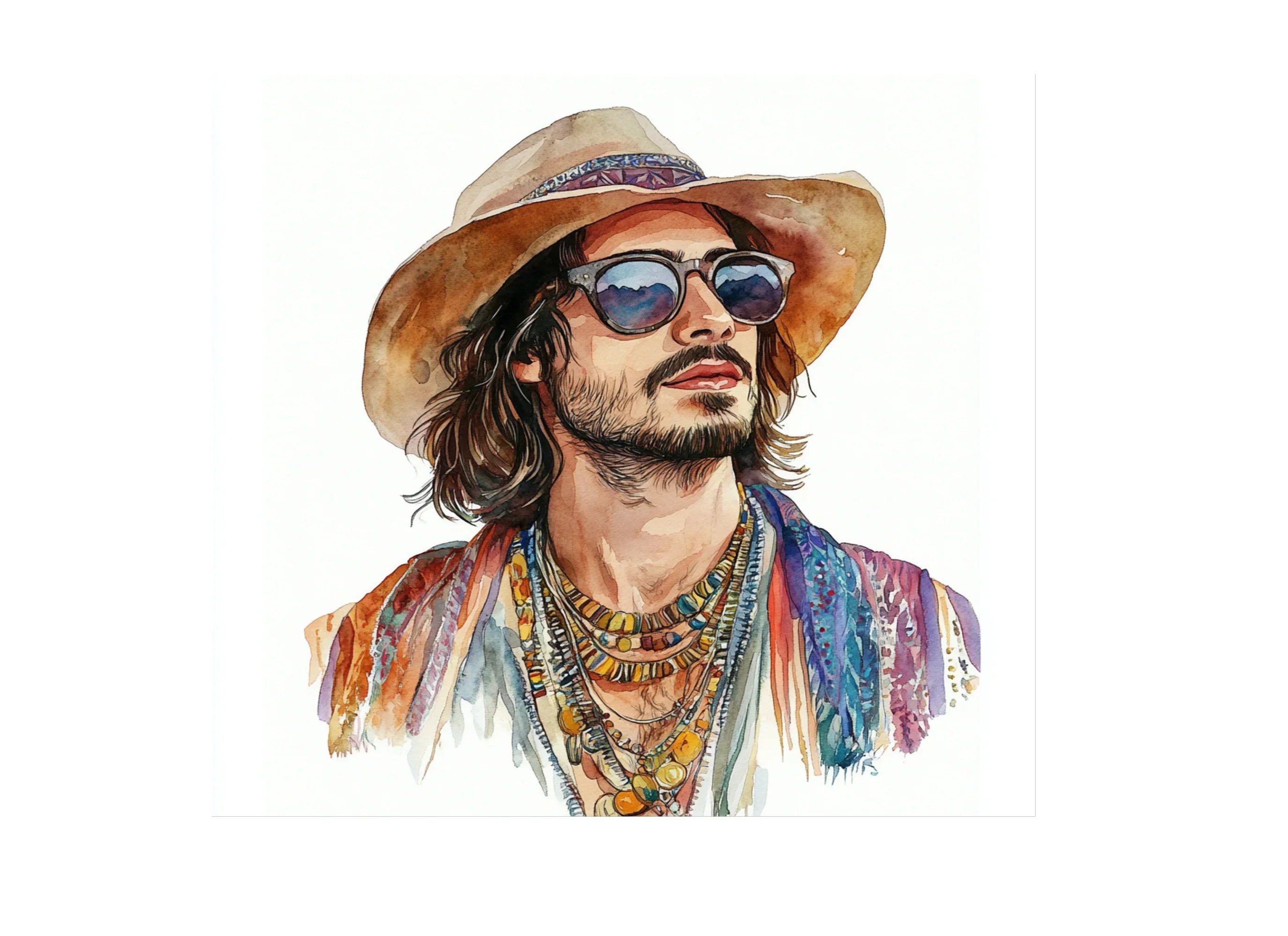 Bohemian Men Clipart Bundle