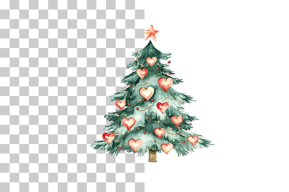 Heart Christmas Tree Clipart Bundle - CraftNest - Digital Crafting and Art