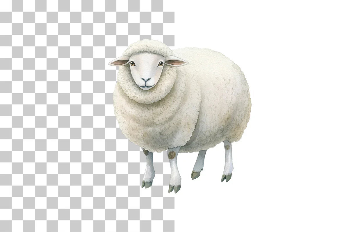 Cartoon Sheep Farm Animal Clipart Bundle - CraftNest - Digital Crafting and Art