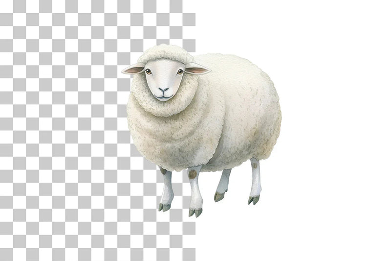Cartoon Sheep Farm Animal Clipart Bundle - CraftNest - Digital Crafting and Art