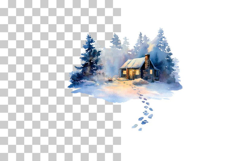 Cozy Christmas House Clipart Bundle - CraftNest - Digital Crafting and Art