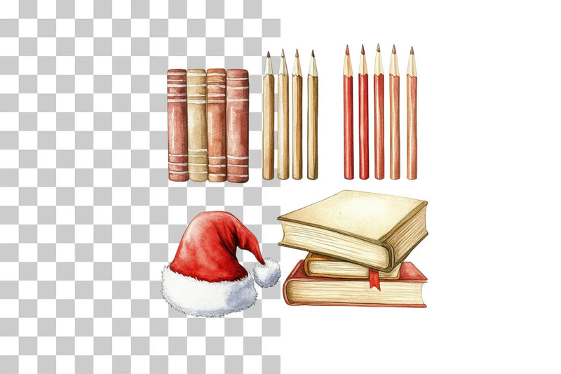 Holiday Reading & Winter Study Clipart Bundle - CraftNest - Digital Crafting and Art