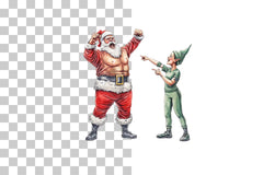 Fitness Santa and Elf Clipart Bundle - CraftNest - Digital Crafting and Art