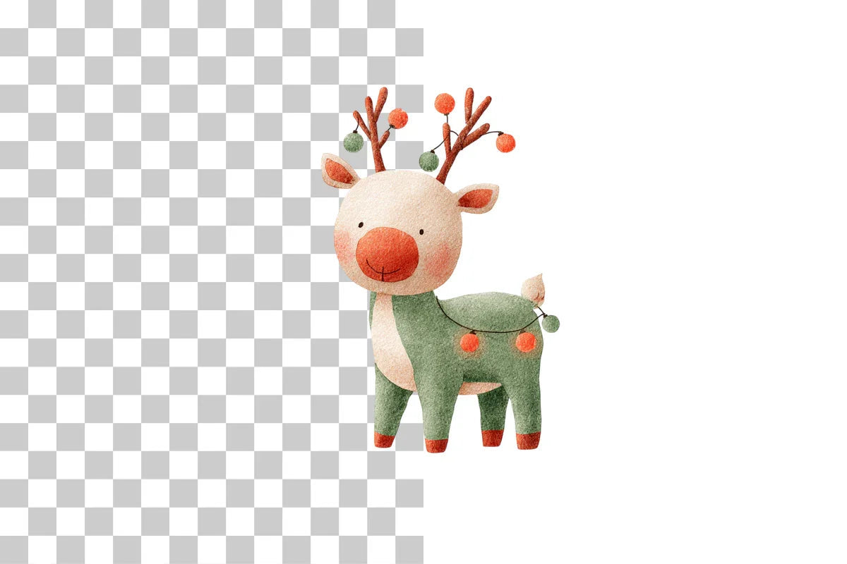 Cute Reindeer Clipart Bundle - CraftNest - Digital Crafting and Art