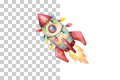Santa and Rocket Clipart Bundle - CraftNest - Digital Crafting and Art