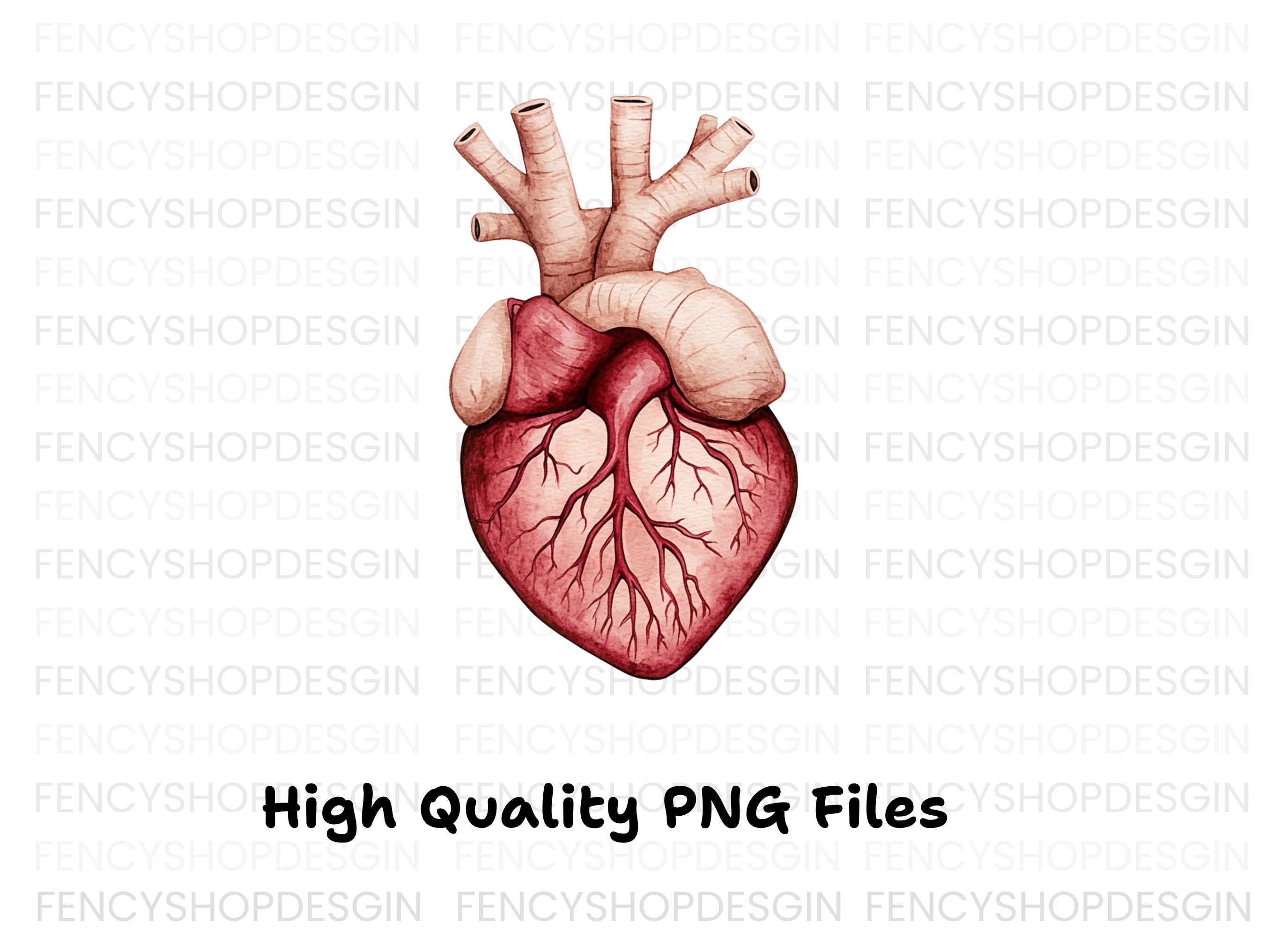 Vibrant Human Heart Clipart Bundle