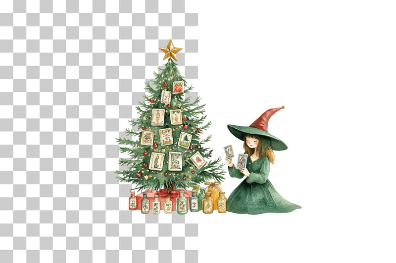 Holiday Witch Clipart Bundle - CraftNest - Digital Crafting and Art