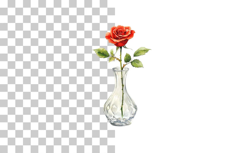 Adorable Giraffe with Red Rose Clipart Bundle - CraftNest - Digital Crafting and Art