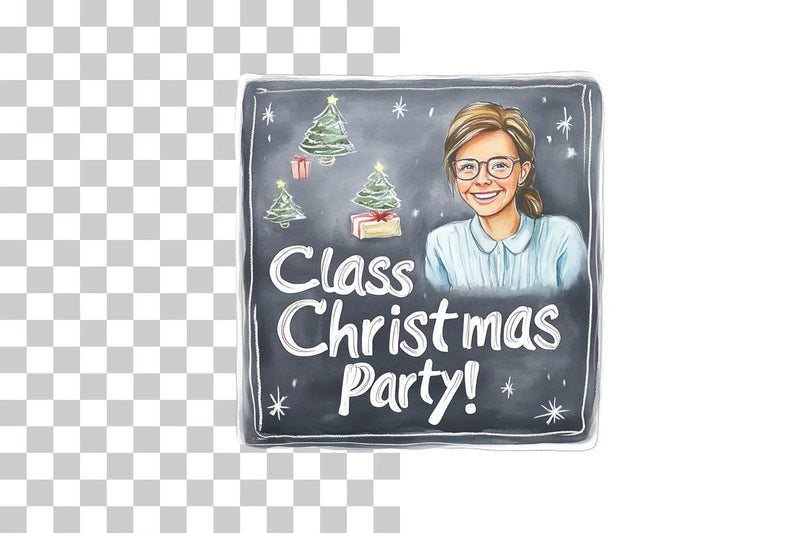 Teacher Christmas Chalkboard Clipart Bundle - CraftNest - Digital Crafting and Art