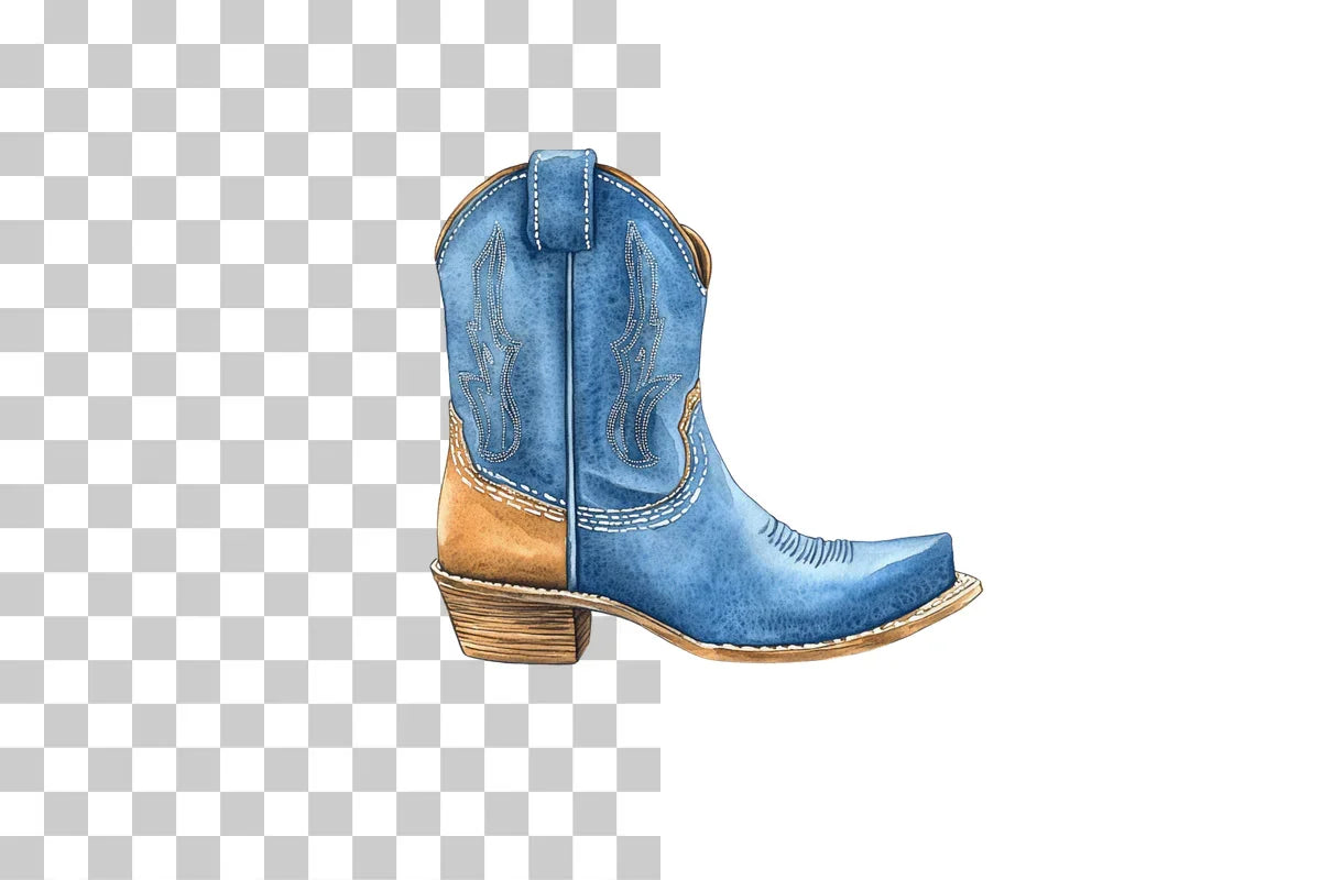 Denim Cowboy Boots Clipart Bundle - CraftNest - Digital Crafting and Art