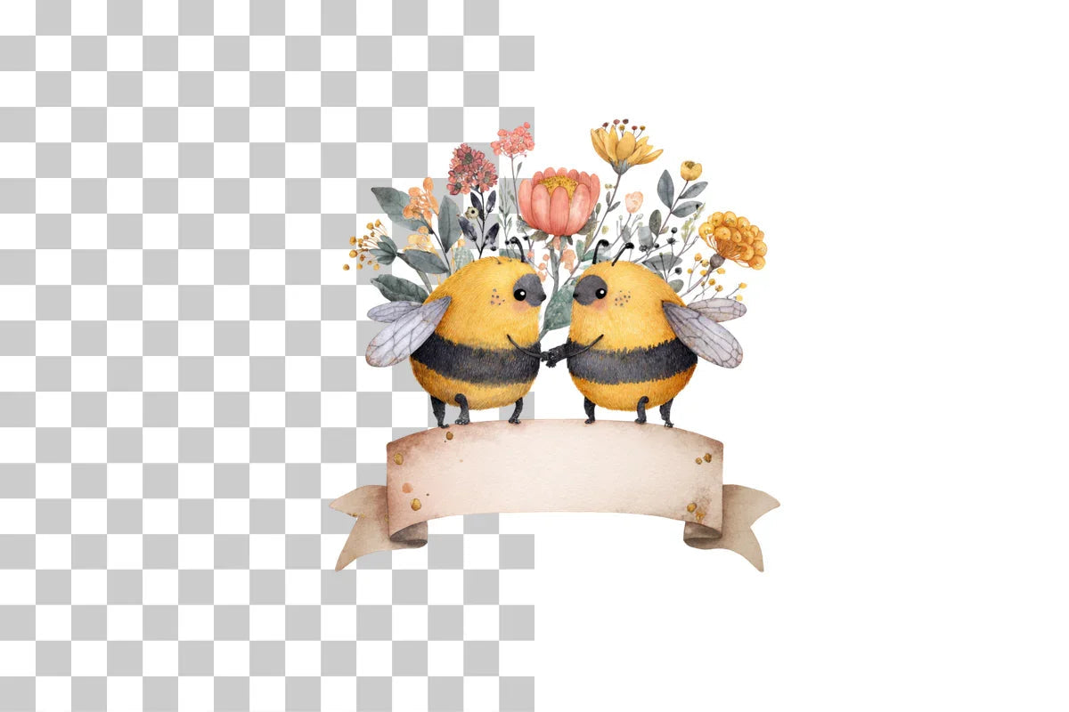 Honey Bee Coloring Page Clipart Bundle - CraftNest - Digital Crafting and Art