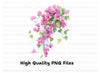 Pink Bougainvillea Floral Clipart Bundle