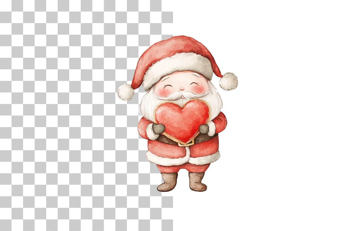 Santa Claus Heart Clipart Bundle - CraftNest - Digital Crafting and Art