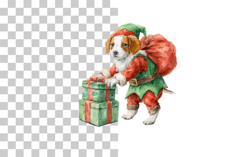 Santa and Dog Clipart Bundle - CraftNest - Digital Crafting and Art