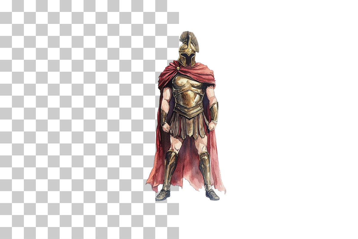 Spartan Warrior Clipart Bundle with Shield