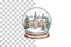 Christmas Village Globe Clipart Bundle - CraftNest - Digital Crafting and Art