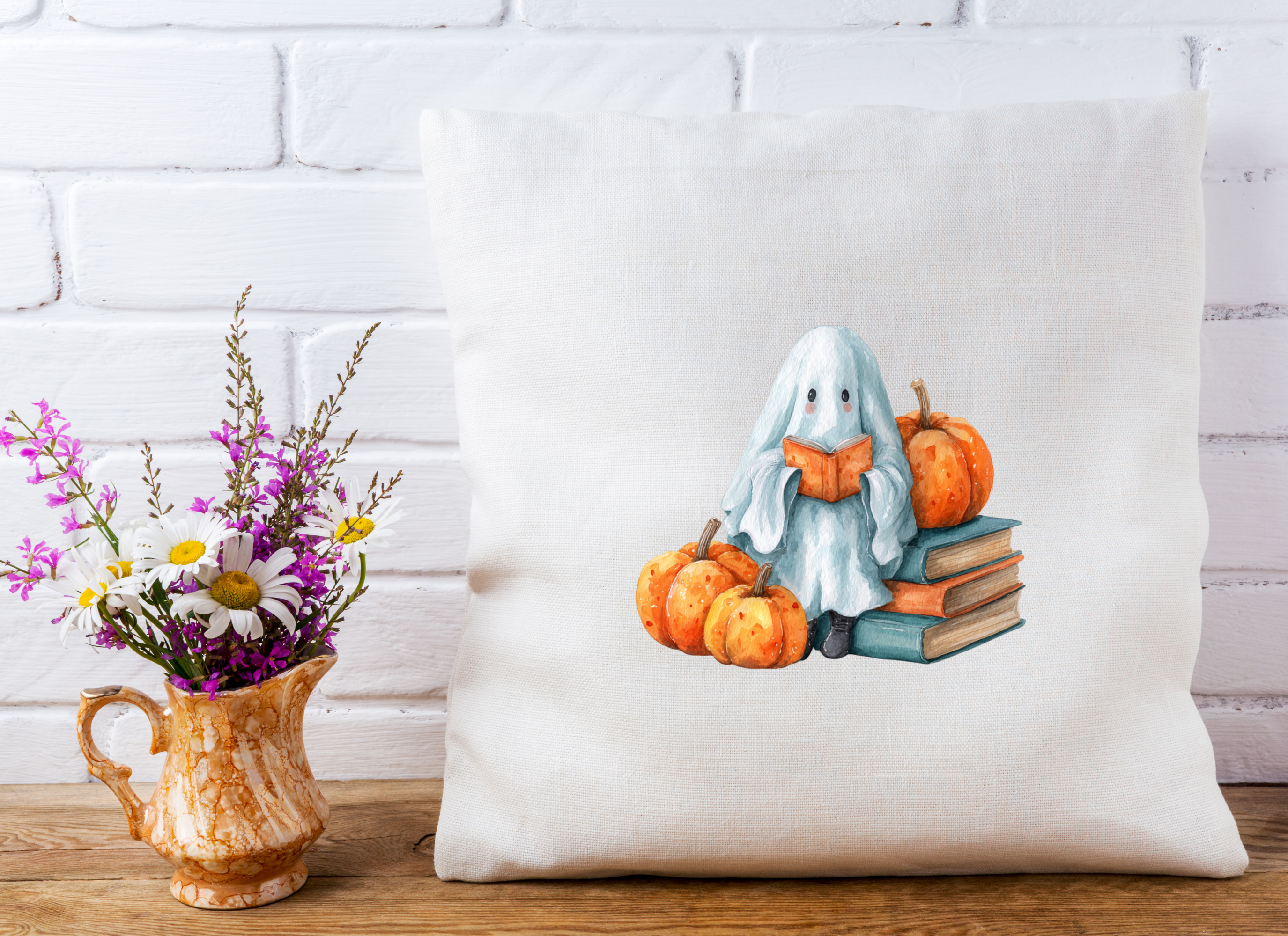 Cute Boo Reading Clipart Bundle