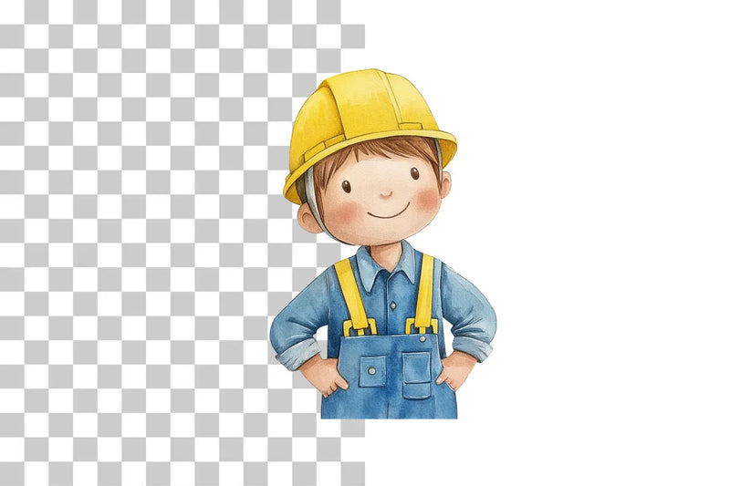 Builder Character Clipart Bundle - CraftNest - Digital Crafting and Art