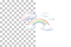 Rainbow Cloud Sky Elements Clipart Bundle - CraftNest - Digital Crafting and Art