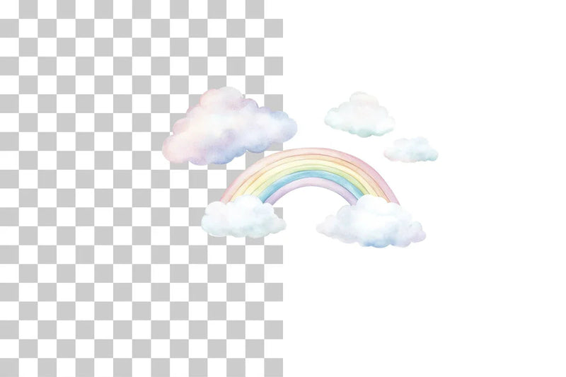 Rainbow Cloud Sky Elements Clipart Bundle - CraftNest - Digital Crafting and Art