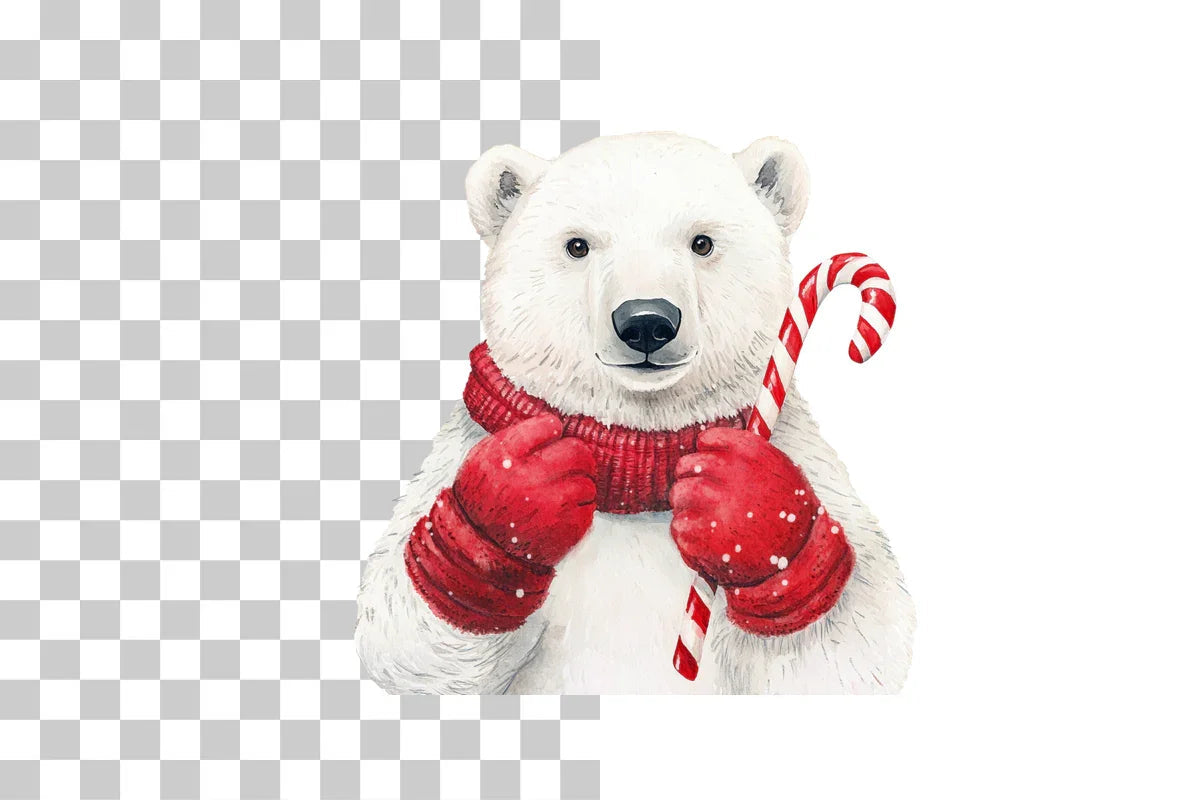 Adorable Holiday Polar Bear Clipart Bundle - CraftNest - Digital Crafting and Art