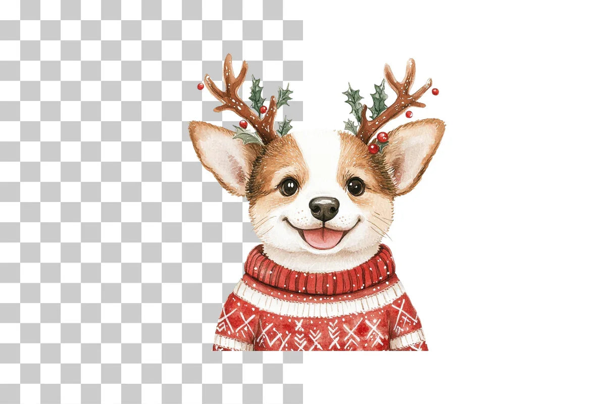 Cute Christmas Dogs Clipart Bundle - CraftNest - Digital Crafting and Art