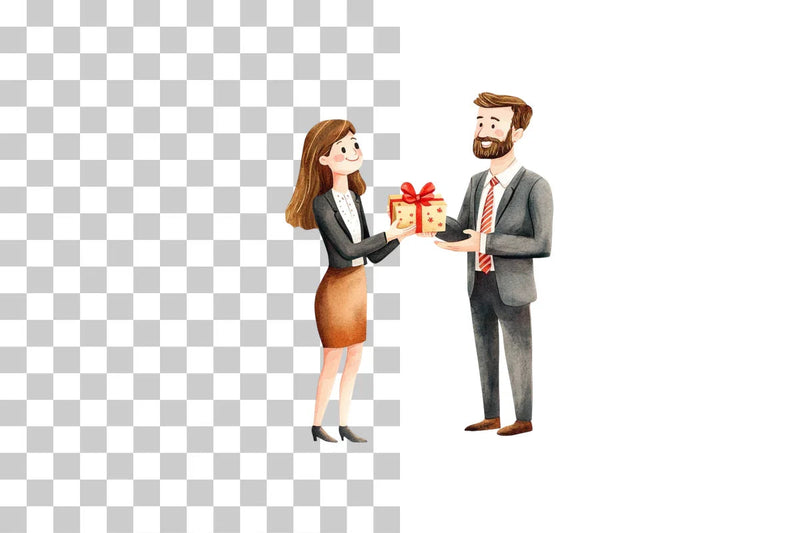 Workplace Holiday Gift Giving Clipart Bundle - CraftNest - Digital Crafting and Art