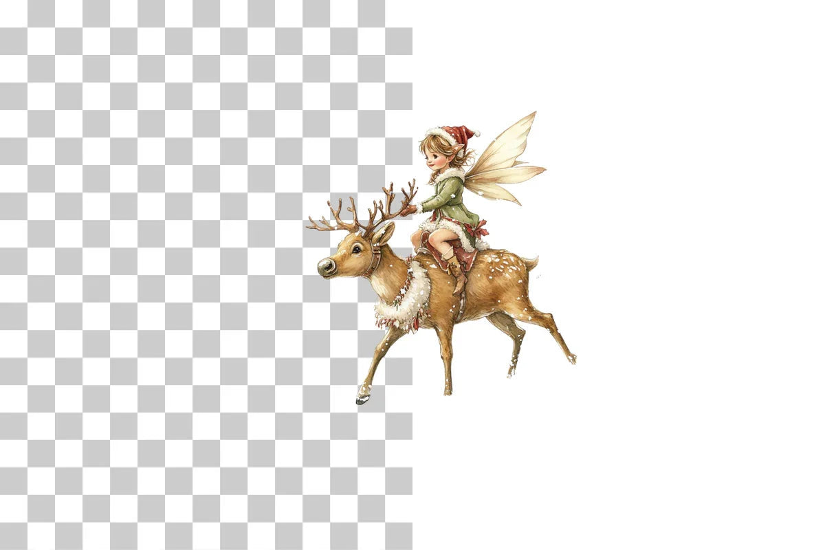 Holiday Fairy & Reindeer Clipart Bundle - CraftNest - Digital Crafting and Art