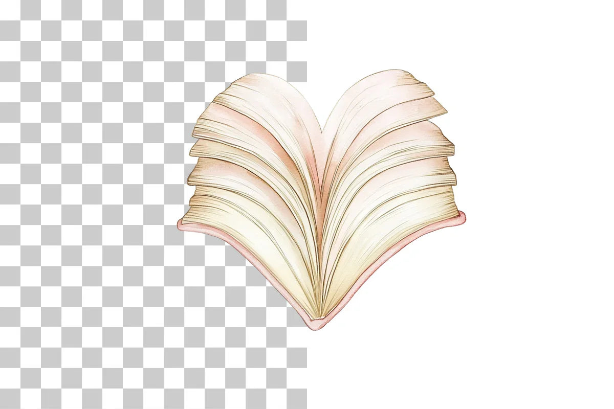 Heart Shaped Book Love Story Clipart Bundle - CraftNest - Digital Crafting and Art