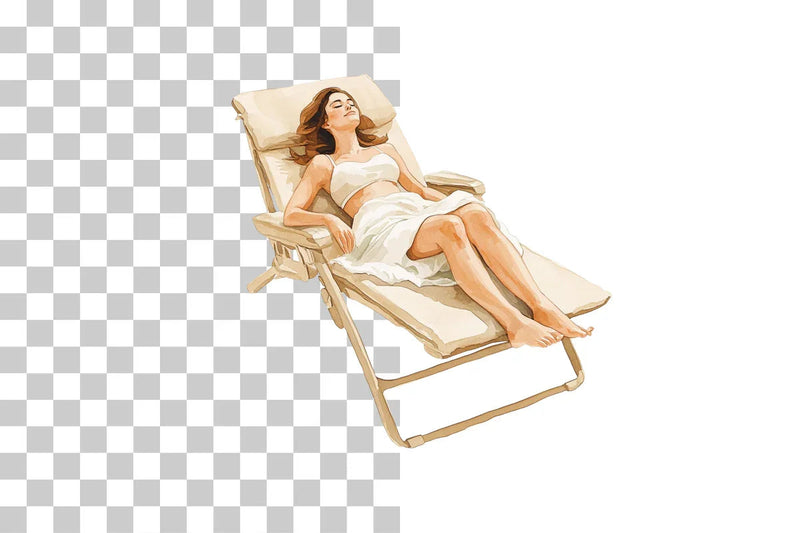 Beach Chair Relaxation Clipart Bundle - CraftNest - Digital Crafting and Art