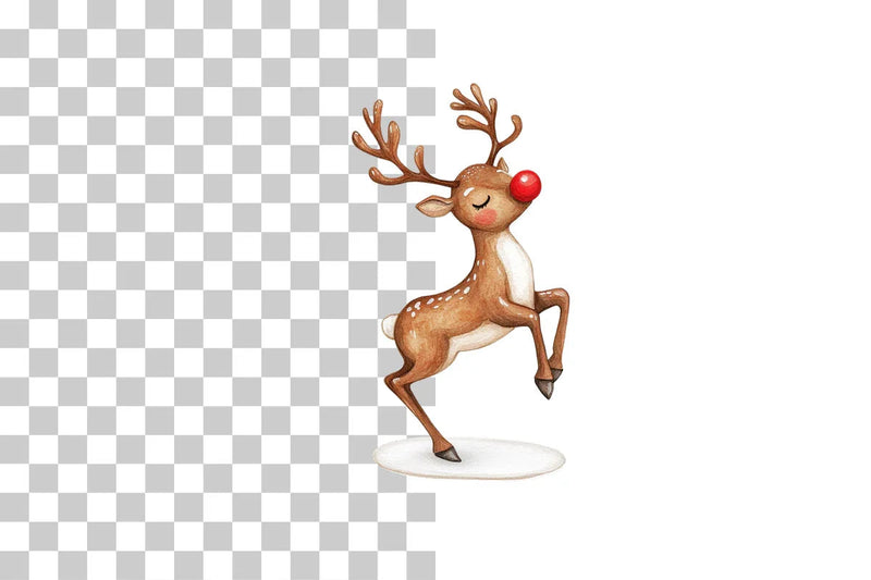 Festive Meditating Reindeer Clipart Bundle - CraftNest - Digital Crafting and Art